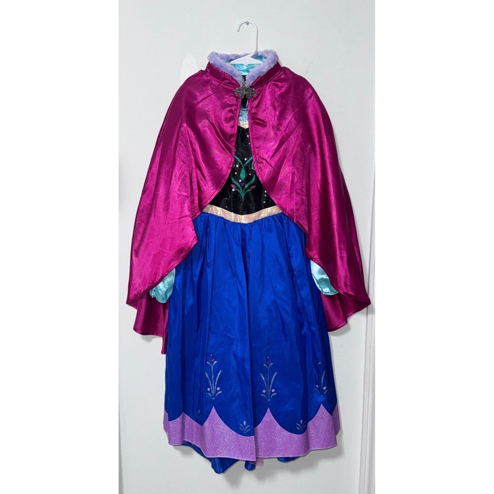 Disney Store Frozen Anna Dress Girls 7/8 Costume Cape Halloween Princess Disney
